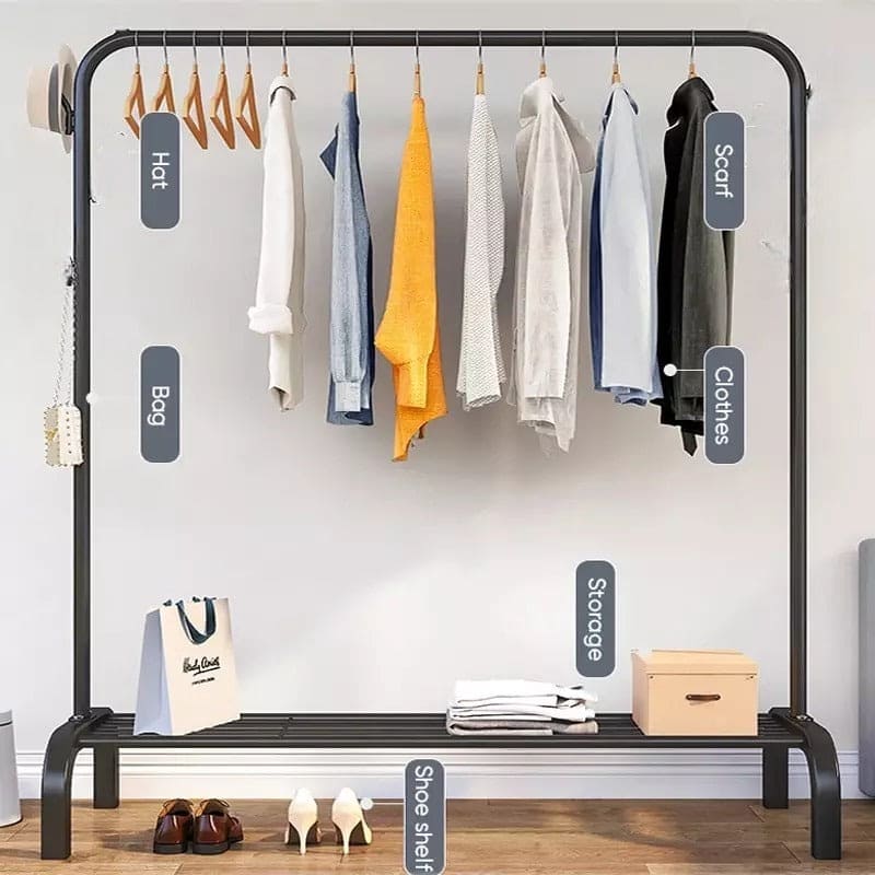 Amazing Iron Coat Rack Clothes Hanger, Floor Stand Drying Rack, Simple Clothes Storage Shelf Amazing Iron Coat Rack Clothes Hanger, Floor Stand Drying Rack, Simple Clothes Storage Shelf